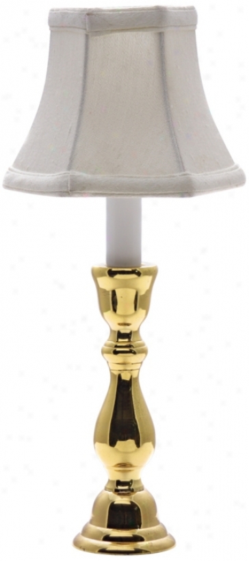 Solid Brass White Shelter Window Light Table Lamp (j8939)