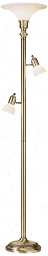 Sorsen Torchiere Floor Lamp With Side Lights (p8774)