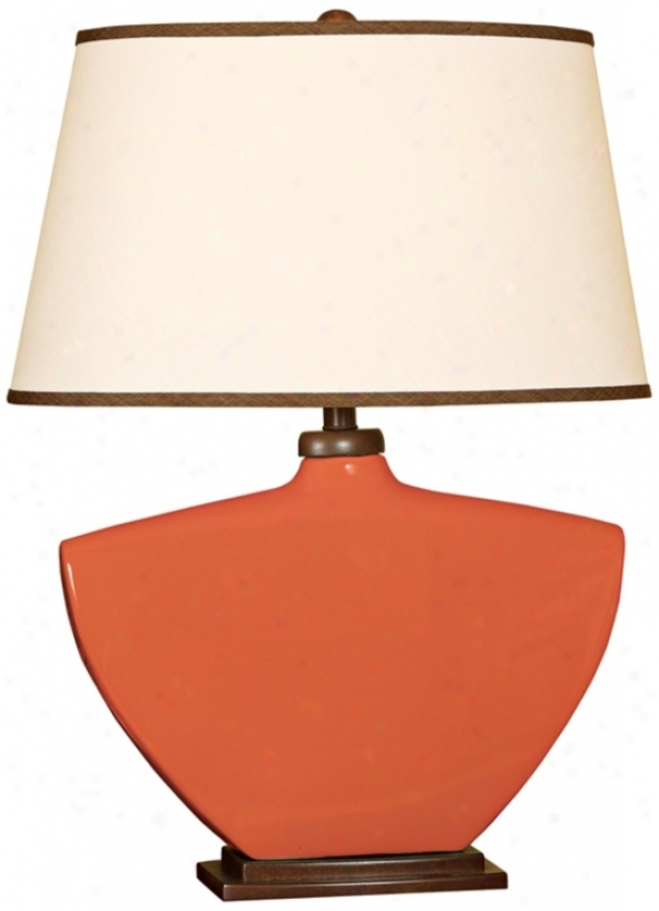 Splash Collection Coral Curved Ceramic Table Lamp (p3872)