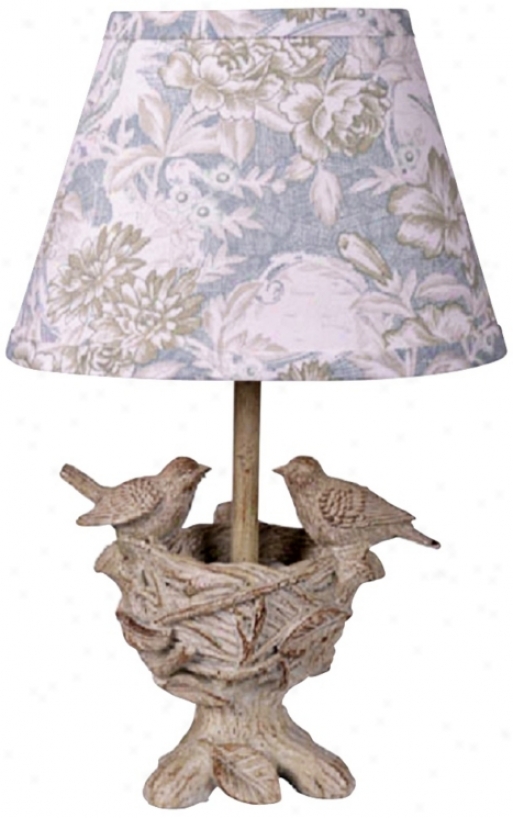 Spring Blessings Accent Lamp With Toile Shade (x6498)