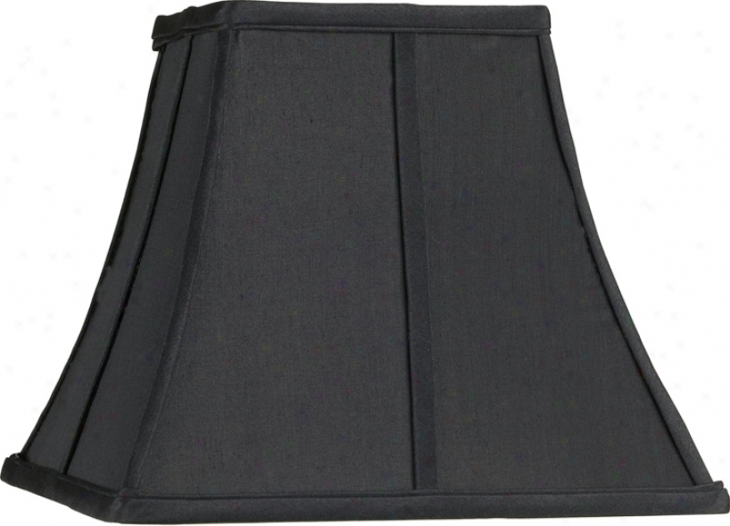 Square Curved Black Lamp Shade 6x11x9.75 (spider) (39136)