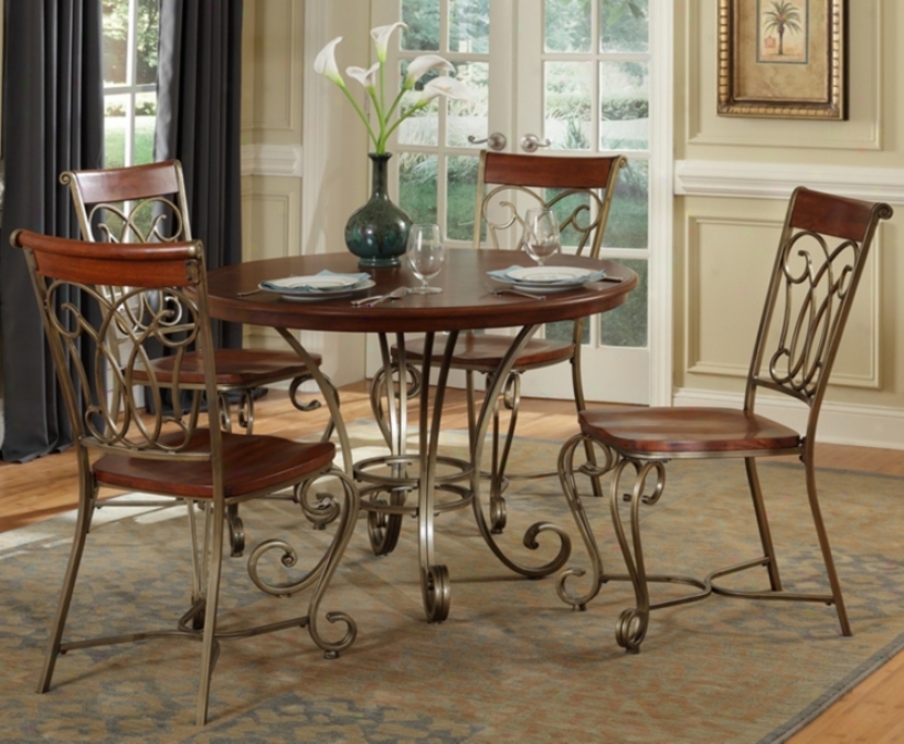 St. Ives Cinnamon Cherry 5-piece Wood Dining Set (w3213)