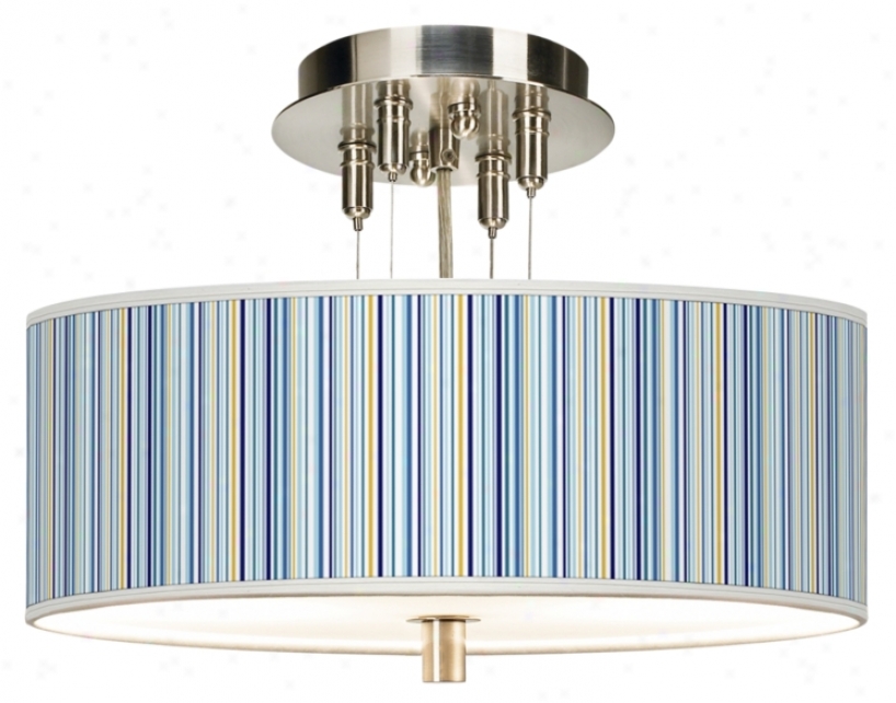 Stacy GarciaC abana Stripe Giclee 14" Wide Ceiling Light (55369-k3497)