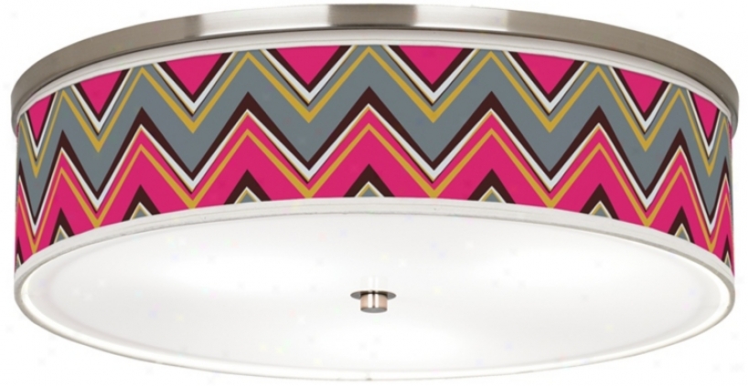 Stacy Garcia Chevron Pink Pride 20 1/4" WideC eiling Light (j9213-y3612)