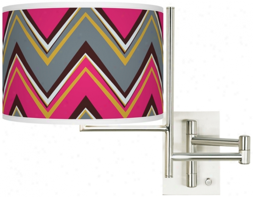 Stacy Garcia Chevron Pride Pink Plug-in Swing Arm Wall Lihht (k1148-y3249)