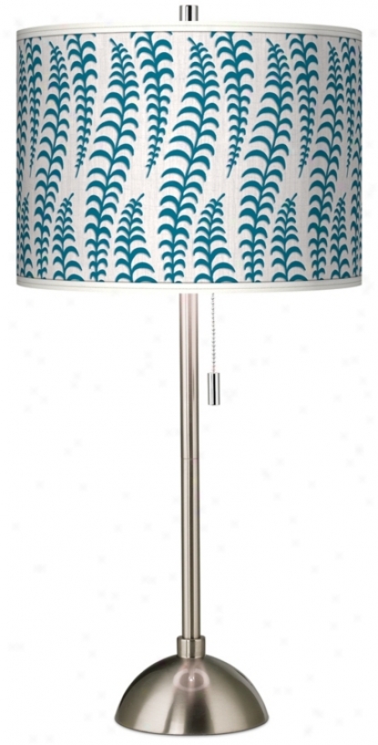 Stacy Garcia Fancy Fern Peacock Giclee Table Lamp (60757-k0369)