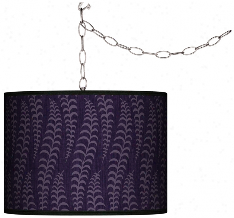 Stacy Garcia Fancy Fern Vivid Plum Plug-in Swag Chandelier (f9542-k0431)