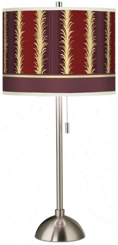 Stacy Garcia Lexington Cinnamon Stripe Giclee Table Lamp (60757-j2625)