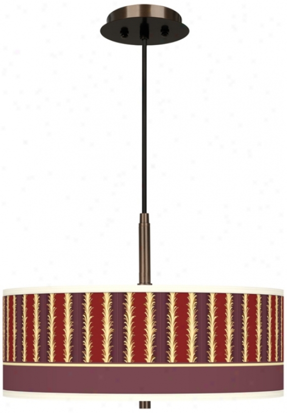 Stacy Garcia Lexington Stripe 16" Wide Bronze Pendant (w7783-x9285)