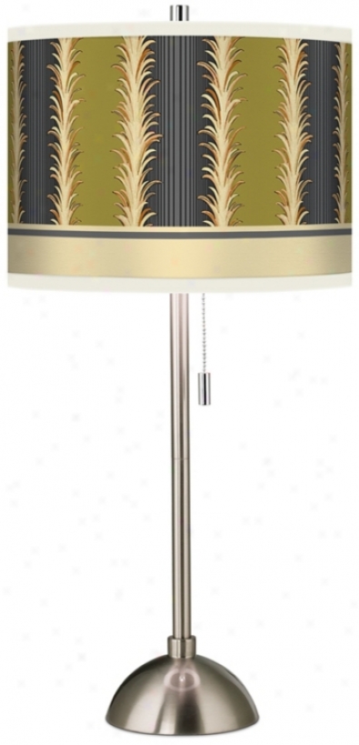 Stacy Garcia Lexington Stripe Avocado Giclee Table Lamp (60757-j2621)