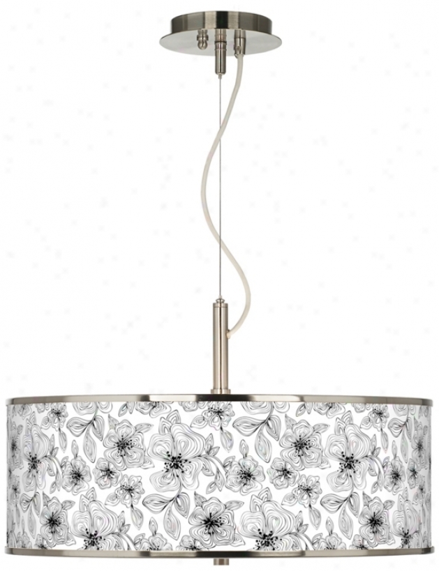 Stacy Garcia Linear Floal Giclee Glow 20" Pendant Light (t6343-u4738)