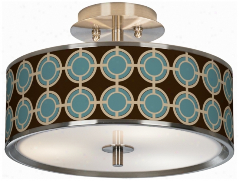 Sttacy Garcia Porthole Giclee Glow 14" Wide Ceiling Light (t6396-w0831)