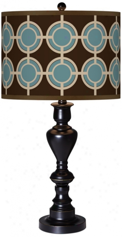 Stacy Garcia Porthole Giclee Glow Black Bronze Table Lamp (x0022-x2976)