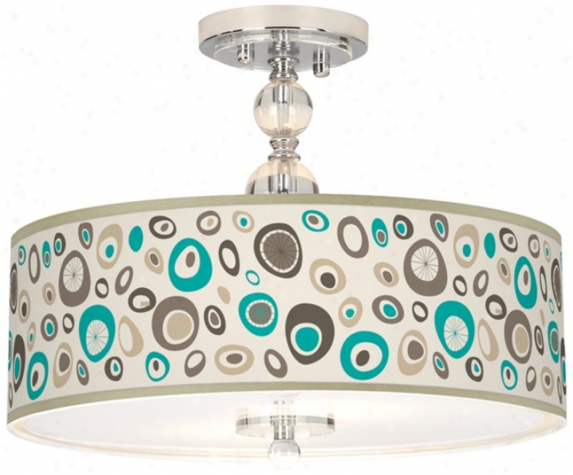 Stammer Giclee 16" Wide Semi-flush Ceiling Light (n956-y3641)