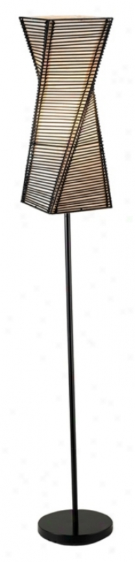 Stix Black Twisted Metal Flo0r Lamp (m1264)