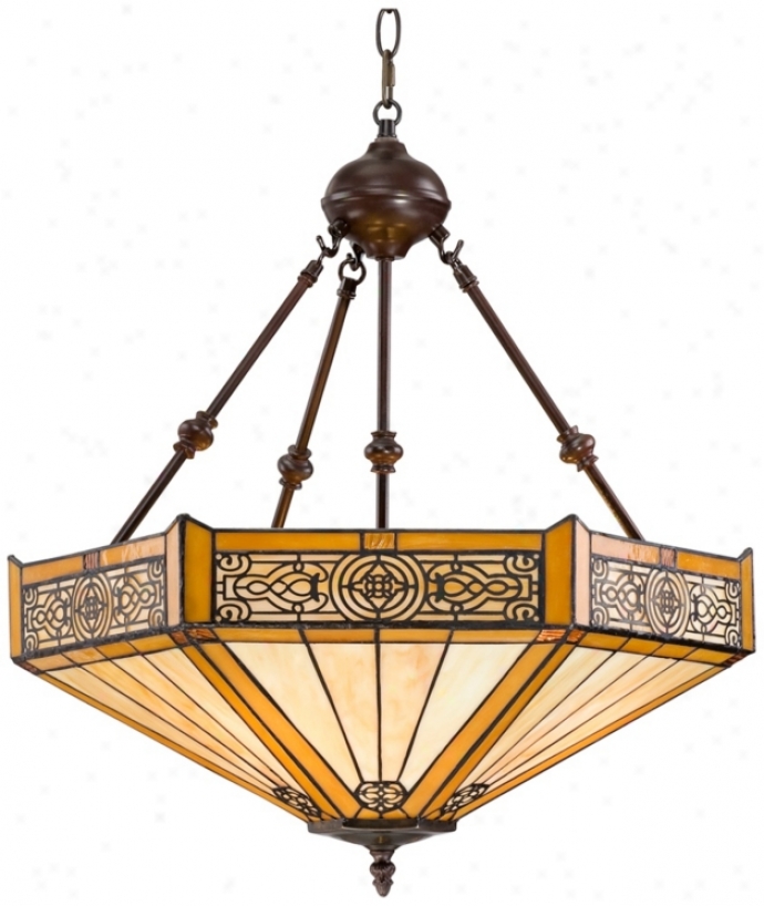 Stratford 3-light Mission Tiffany Pendant Light (w3141)