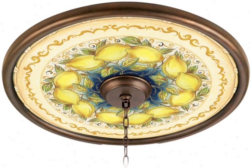 Summer Lemons 24" Giclee Bronze Ceiling Medallion (02777-h88119)