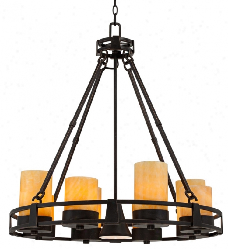 Sunset Oyx Stone 9-light Faux Candle Chandelier (r6620)