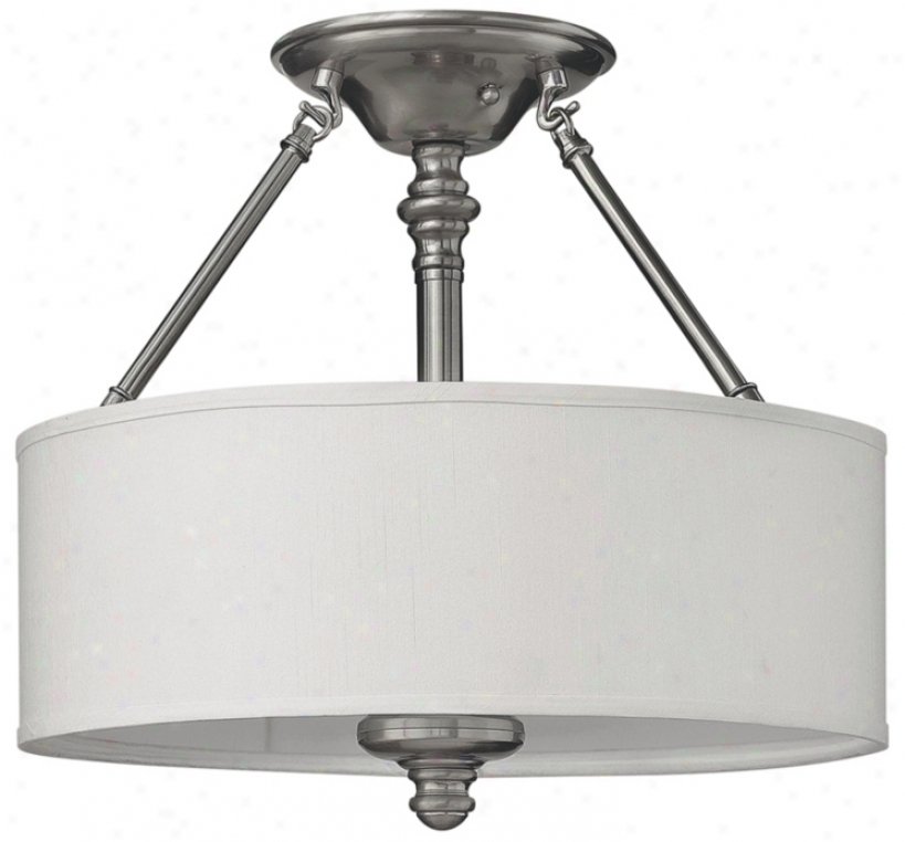 Sussex Collection Brusehd Steel 16"W ide Ceiling Light (k3268)