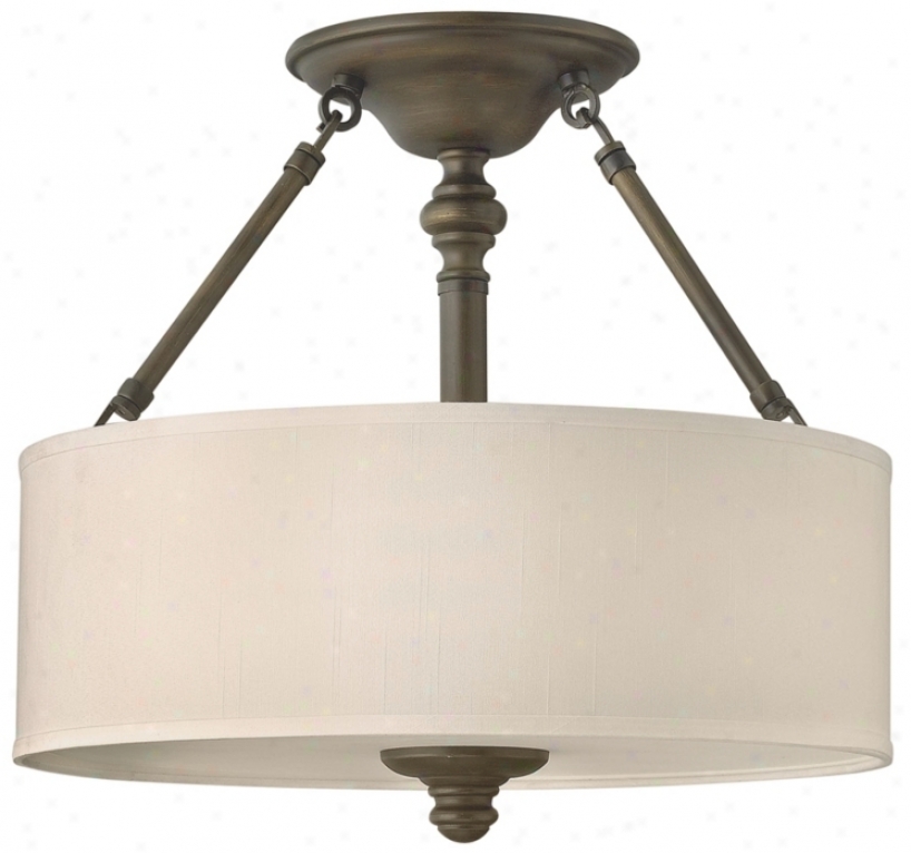 Sussex C0llection English Bronze 16" Wide Ceiling Light (63668)