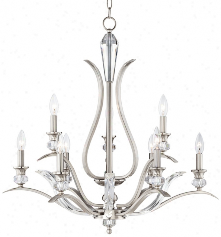 Sutton 29 1/4" Wide Brushed Nickel Ingress Chandelier (w7411)