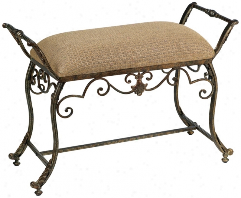 Suzanna Iron Swirl Bench (t4880)