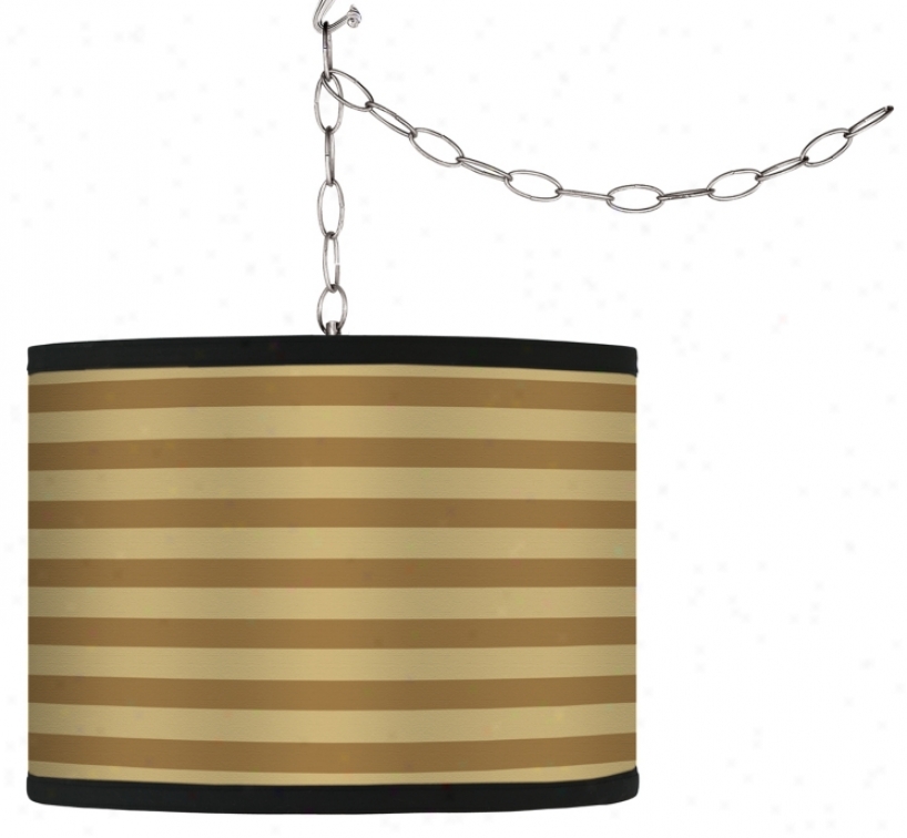 Swag Style Butterscotch Parallels Shadw Plug-in Chandelier (f9542-g4291)