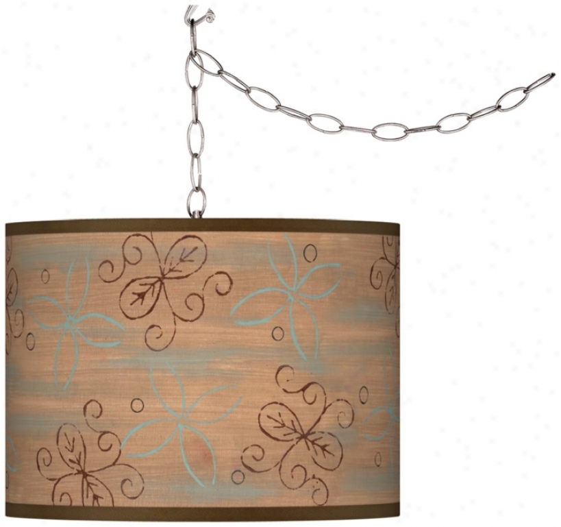 Swag Style Cedar Lake Shade Plug-in Chandelier (f9542-t9426)