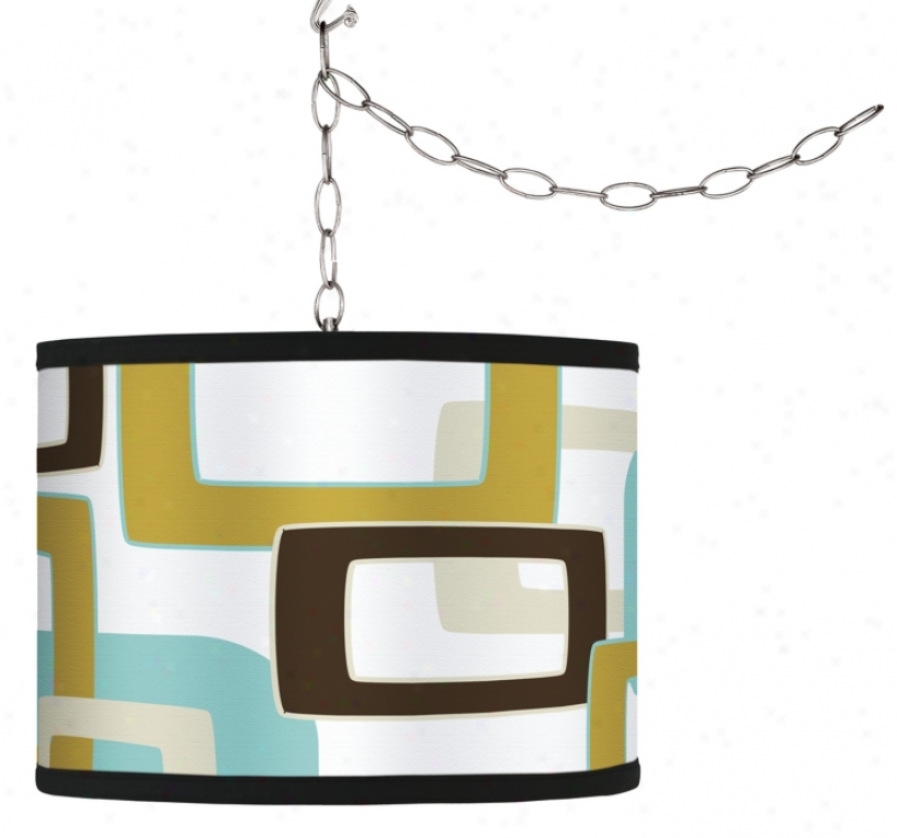 Swag Style Countess Retro Rectangles Shade Plug-in Chandelier (f9542-h0899)