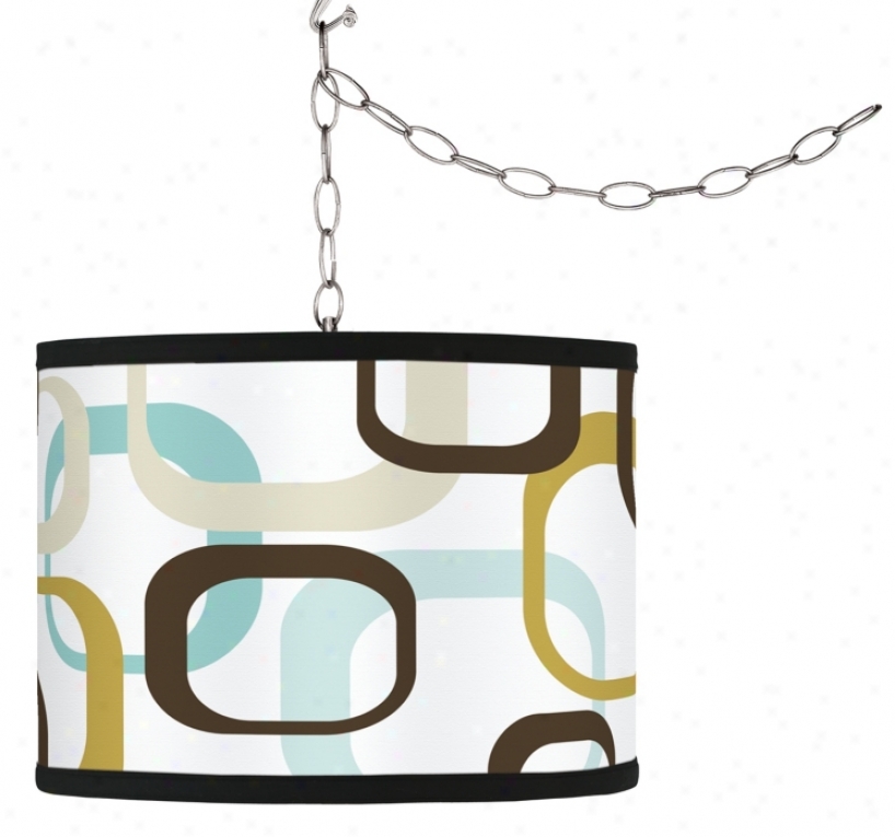 Swag Style Countess Square Scramble Shade Plug-in Chandelier (f9542-h0926)