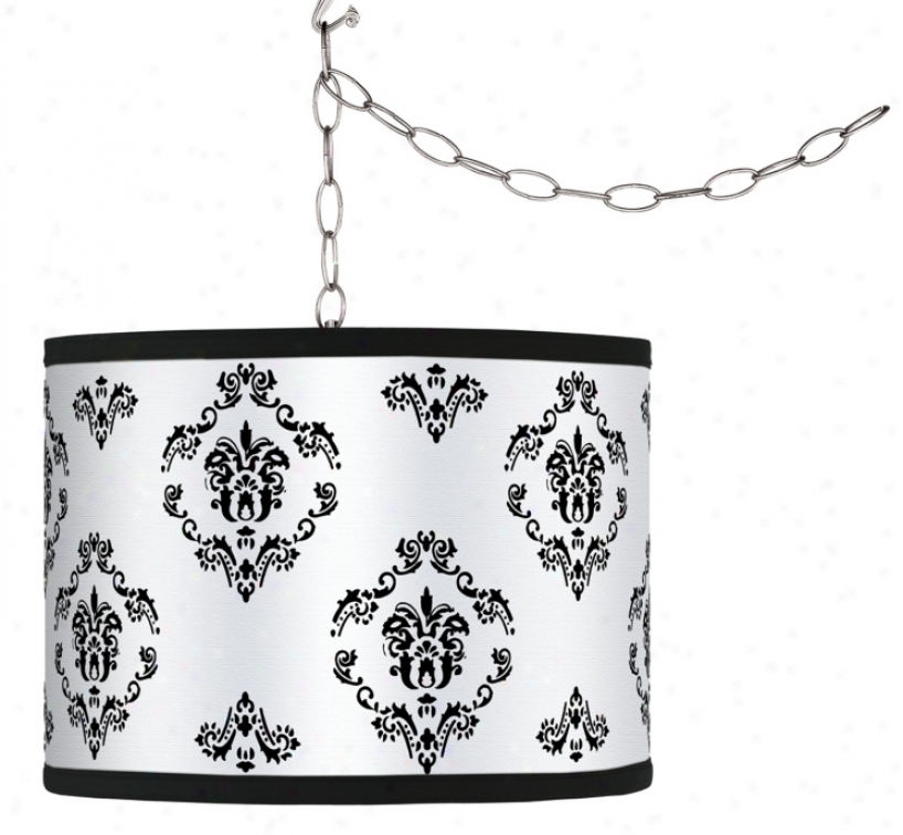 Swag Style French Crest Shade Plug-in Chandelier (f9542-g8589)