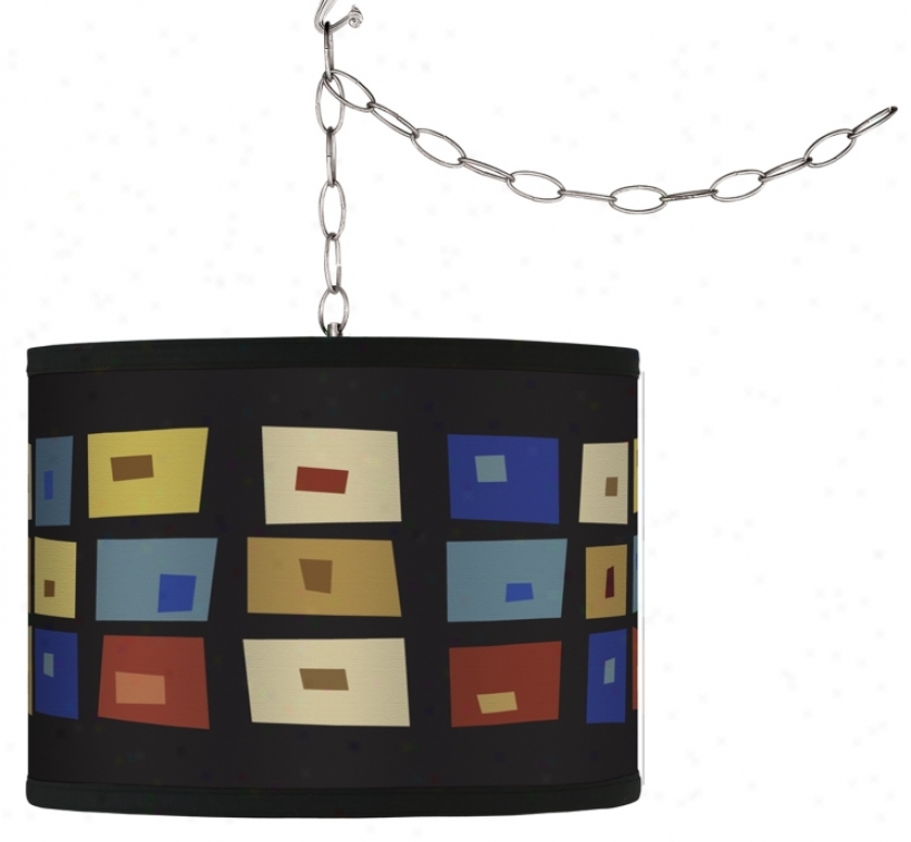 Swag Styls Palette Squares Shade Plug-in Chandelier (f9542-g4310)