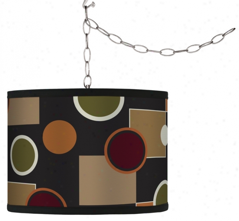 Swag Style Retro Medley Shade Plug-in Chandelier (f9542-g4311)