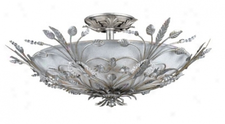 Swarovski Paris Flea Market 20" Wide Silver Ceiling Light (g6361)