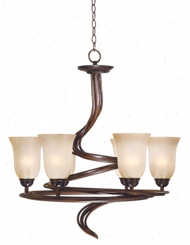 Swirled Iron Bronze Finish 26" Wide Chandelierr (51262)