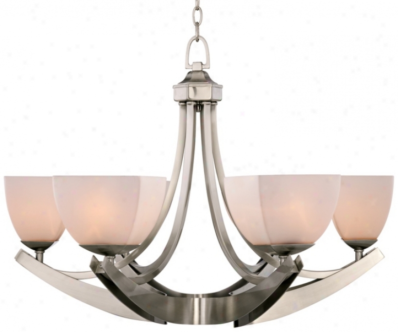 Talavera Brushed Steel 32" Wide Chanddelier (r0218)