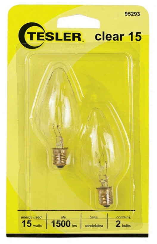 Tesler 15 Watt 2-pack Candelabra Serene Light Bulbs (95293)