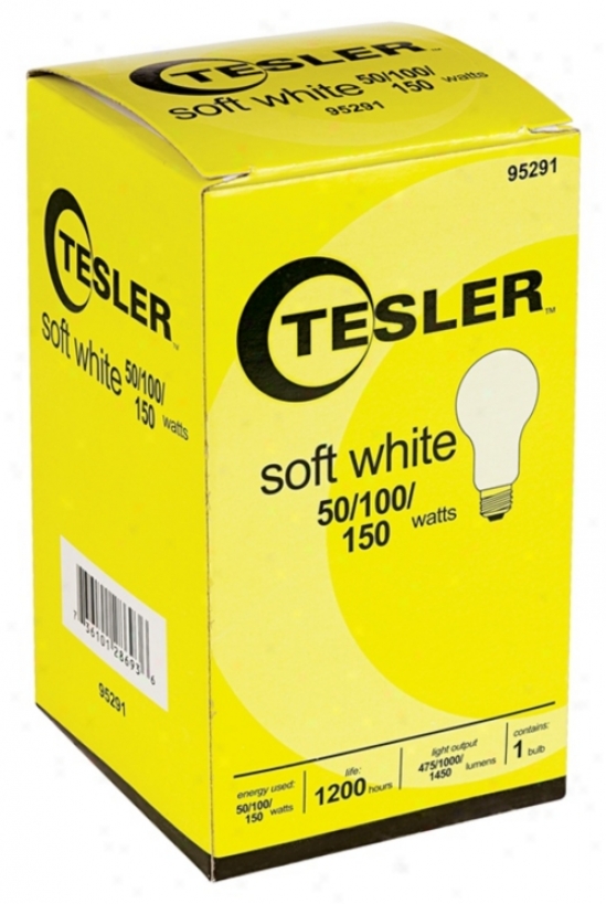 Tesler 50 100 150 Soft White Light Bulb (95291)