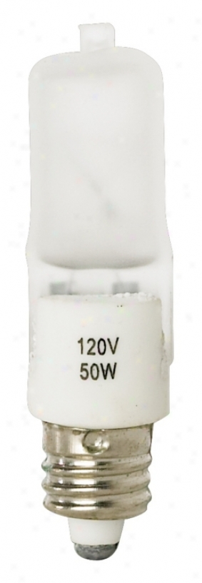 Tesler 50 Watt Mini Can Short Frosted Halogen Light Bulb (01961)