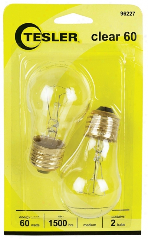 Tesler 60 Watt 2-pack Clear Ceiling Fan Light Bulbs (96227)