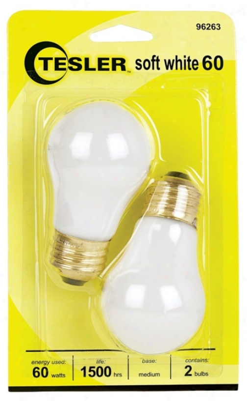 Tesler 60 Watt 2-pack Soft White Ceiling Fan Light Bulbs (96263)