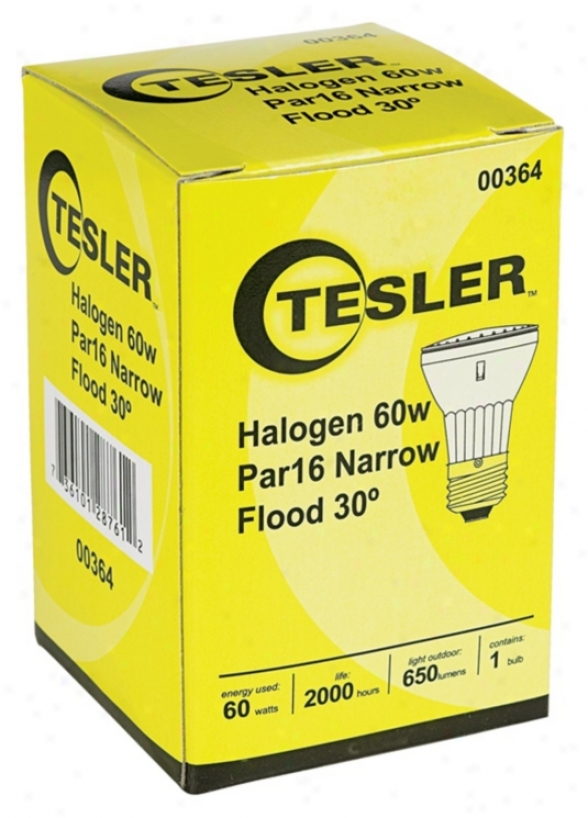 Tesler Par16 Halogen 60 Watt Nfl 30 Light Bulb (00364)