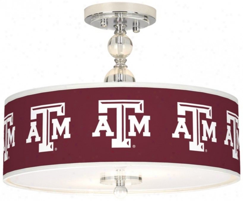 Texas A&m University 16" Wide Semi-flush Ceilinf Kindle (n7956-y3654)