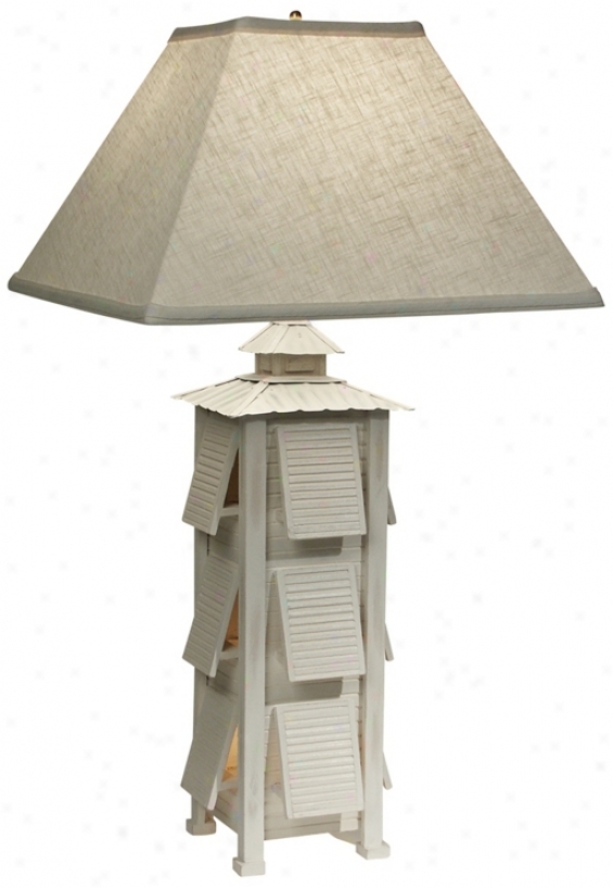 The Natural Light Cubana White Wood Night Light Lamp (f9393)