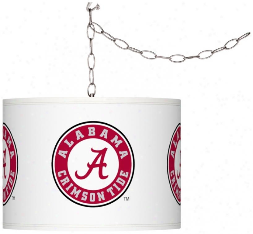 The University Of Alabama 13 1/2"w Plug-in Swag Chandelier (f9542-y3545)