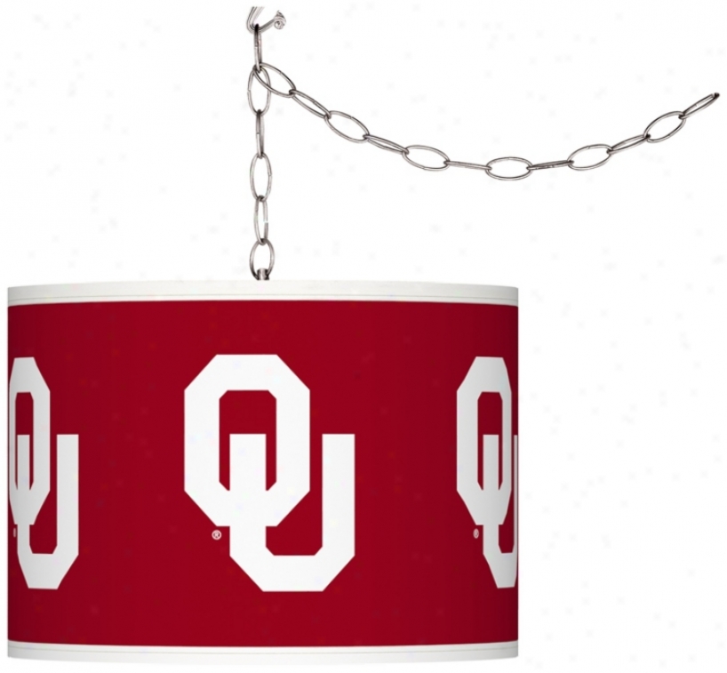 The University Of Oklahoma 13 1/2"w Plug-in Swag Chandelier (f9542-y3555)