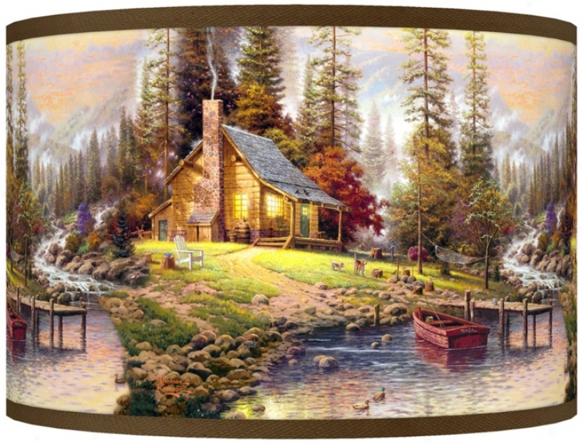 Thomas Kinkade A Peaceful Retreat Shade 12x12x8.5 (j8517-w8850)