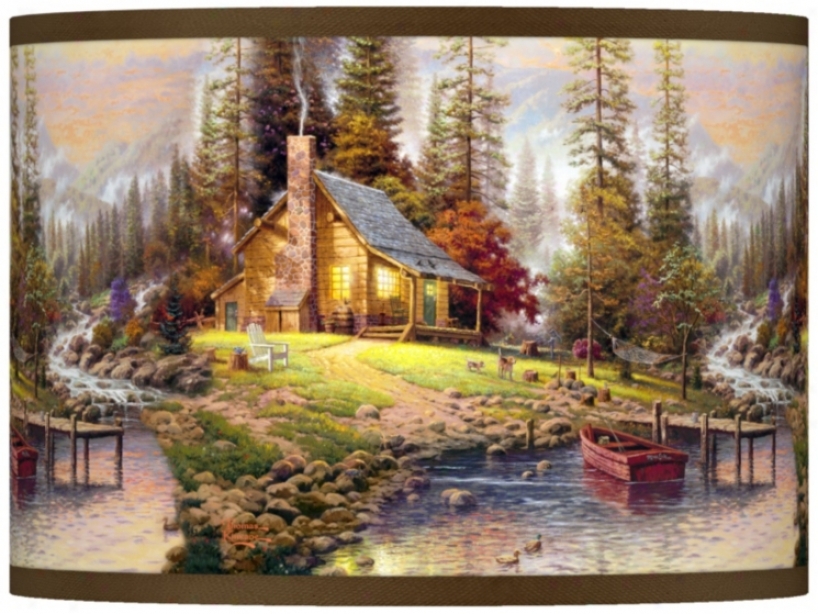 Thomas Kinkade A Peaceful Retreat Shade 13.5x13.5x10 (37869-w8834)