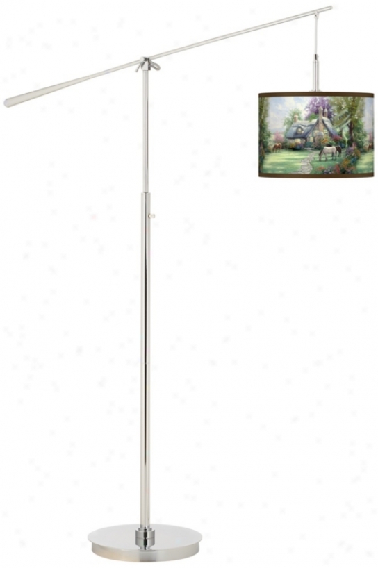 Thomas Kinkade A Perfect Summer Day Boom Arm Floor Lamp (n0749-w8728)