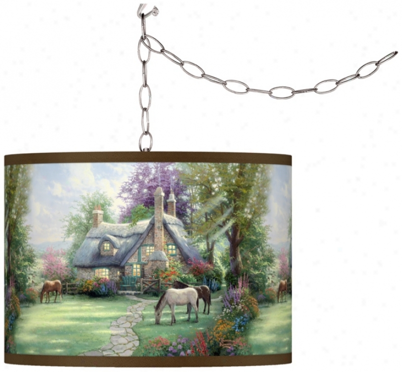 Thomas Kinkade A Perfect Summer Day Swag Chandelier (f9542-w8789)